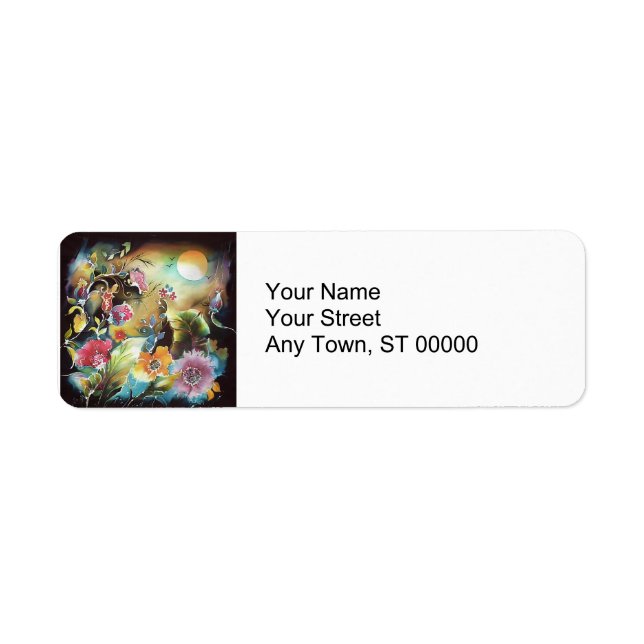 Nighttime Floral Garden Art (Front)