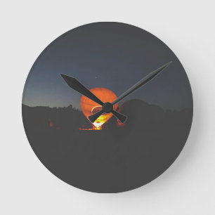 Nighttime Hot Air Balloon Clock