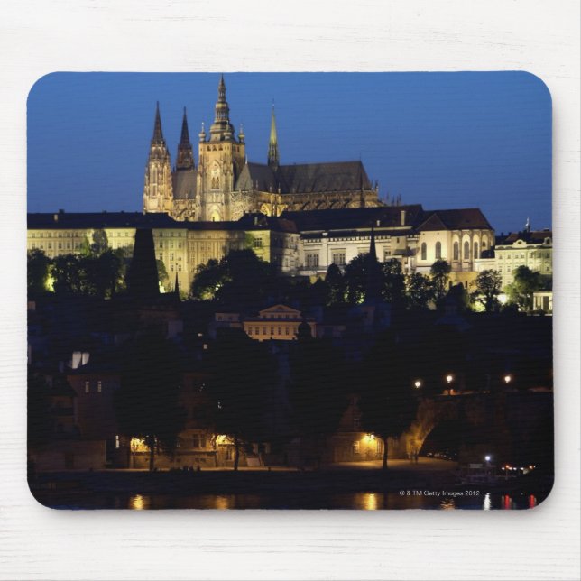 Nighttime in Prague, Czech Republic Mouse Mat (Front)