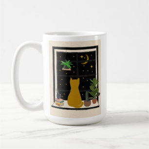 Nighttime Kitty Coffee Mug