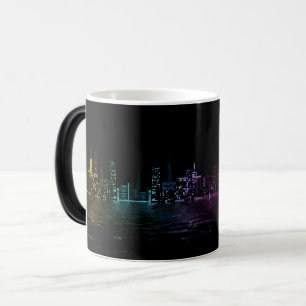Nighttime Skyline Magic Mug