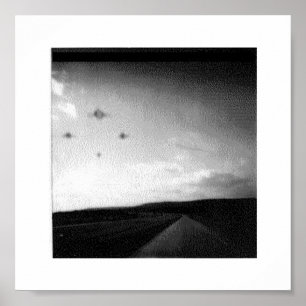 Nighttime UFOs Poster