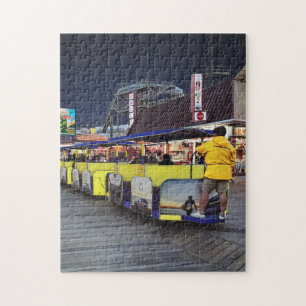 Nighttime View of Wildwood Tram Seen from Rear Jigsaw Puzzle