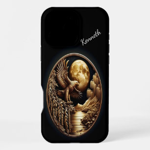 Nighttime Willow and Golden Eagle iPhone 16 Pro Max Case