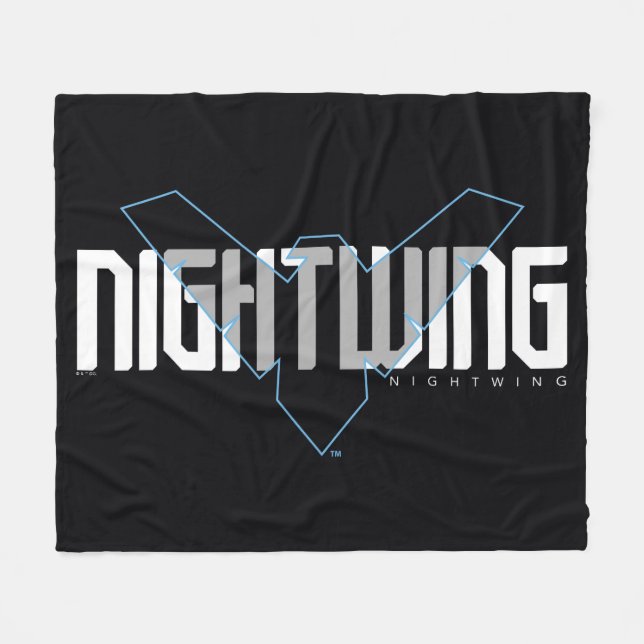 Nightwing Hi-Tech Name Graphic Fleece Blanket (Front (Horizontal))
