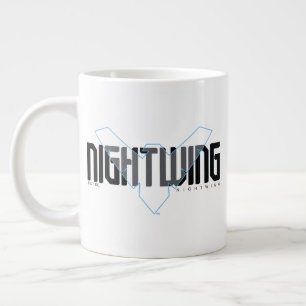 Nightwing Hi-Tech Name Graphic Large Coffee Mug