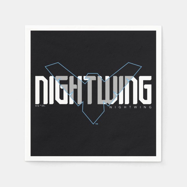 Nightwing Hi-Tech Name Graphic Napkin (Front)