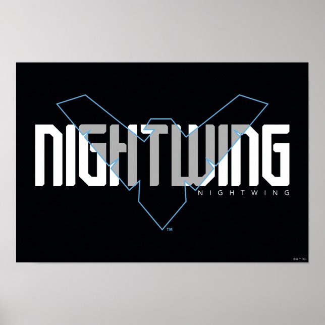 Nightwing Hi-Tech Name Graphic Poster (Front)