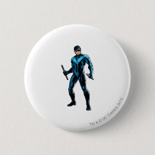 Nightwing Stands 6 Cm Round Badge