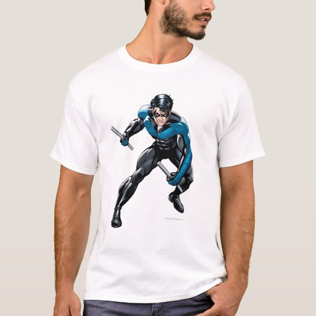 Nightwing with Weapons T-Shirt (Front)