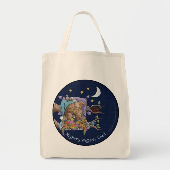 Nighty Night, Owl Tote Bag (Front)