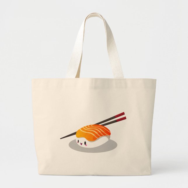 Nigiri Sake Large Tote Bag (Front)