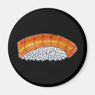 Nigiri Salmon Sushi w/ Rice Japanese Food Magnet