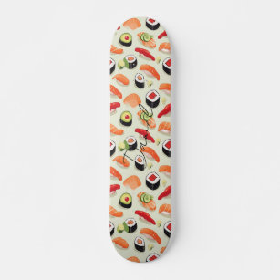 Nigiri Sushi Japan Food Cartoon Pattern Skateboard