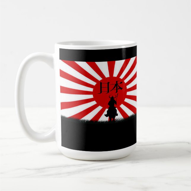 Nihon Flag of Japan Samurai Patriotic Mug Series (Left)