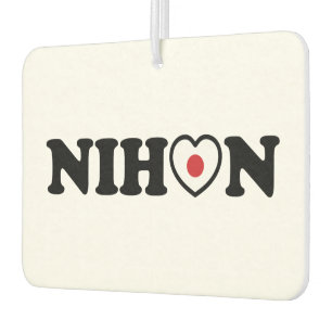 Nihon Love Heart Flag Car Air Freshener