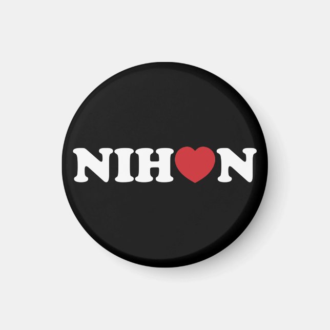 Nihon Love Heart Magnet (Front)