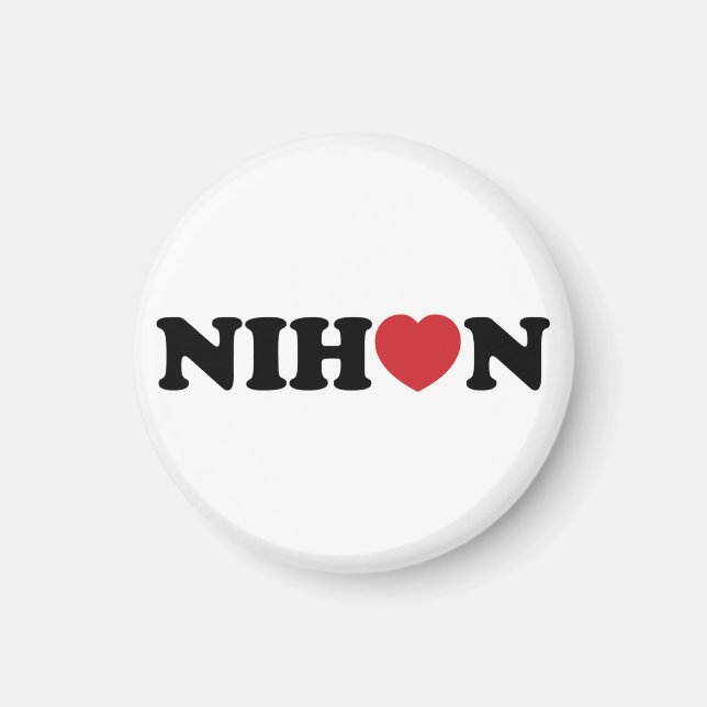 Nihon Love Heart Magnet (Front)
