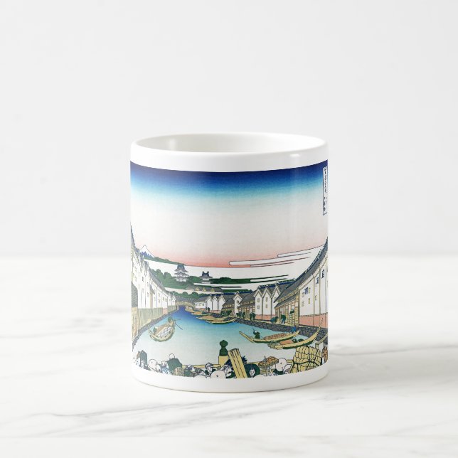 Nihonbashi Bridge in Edo Coffee Mug (Center)