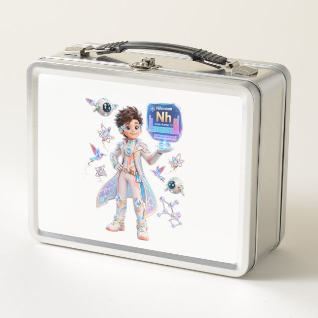 # Nihonium (Nh) – Atomic | ATOMIVRA™ Collection Metal Lunch Box (Front)
