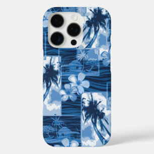 Niihau Island Hawaiian Plumeria Palm Tree Blue iPhone 16 Pro Case
