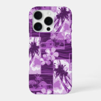 Niihau Island Hawaiian Plumeria Palm Tree Violet