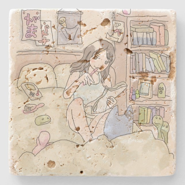 Nijigo Stone Coaster (Front)