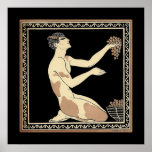 Nijinsky no. 3, 1913 poster<br><div class="desc">Vaslav Nijinsky as Faun from the ballet “L’apres-midi d’un faune”. Nijinsky no. 3, 1913 is a hand coloured pochoir by Fashion Déco illustrator, Georges Barbier, from the series 'Designs on the dances of Vaslav Nijinsky'. This was the cover of the book "Art Deco Prints" by Giuliano Ercoli. Pochoir is a...</div>