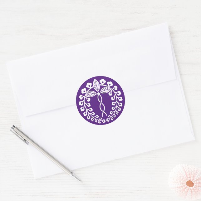 Nijo wisteria classic round sticker (Envelope)