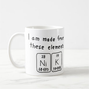 Nik periodic table name mug