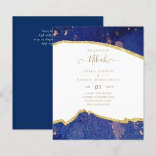 NIKAH - Agate Gold BUDGET  Wedding Invitations