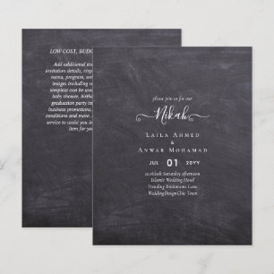 NIKAH - Budget Islamic Wedding Invitations Custom