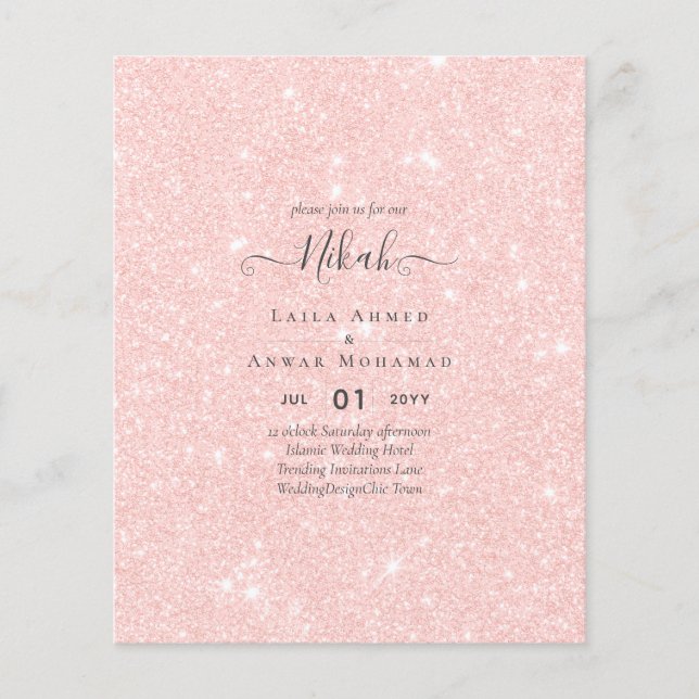 NIKAH - Budget Islamic Wedding Invitations Custom Flyer (Front)