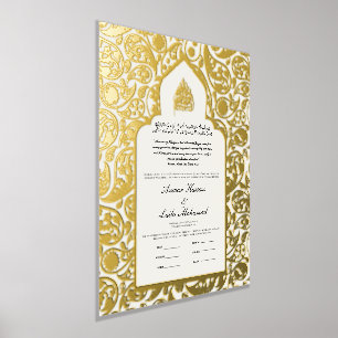 Nikah Certificate Nikkah Nama Islamic Wedding Foil Prints