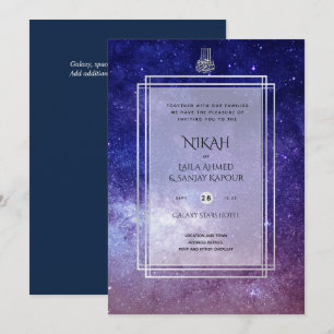 NIKAH Galaxy Wedding Invite Islamic Calligraphy