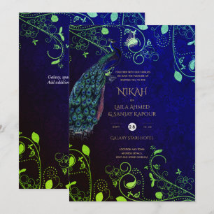 NIKAH Galaxy Wedding Invite Islamic Calligraphy