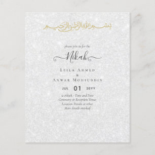 NIKAH Islamic Bismillah Wedding Invitations BUDGET Flyer