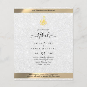 NIKAH - islamic Wedding Invitation Calligraphy Fly