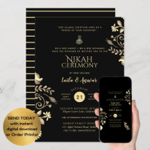 Nikah - Modern Islamic Wedding Invitations