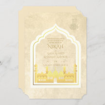 NIKAH - Ornate Islamic Mosque Gold Wedding