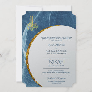 Nikah Wedding Invites Islamic Walimah Modern