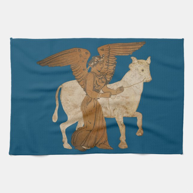 Nike and a bull tea towel (Horizontal)