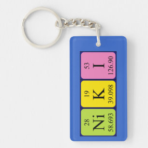 Niki periodic table name keyring