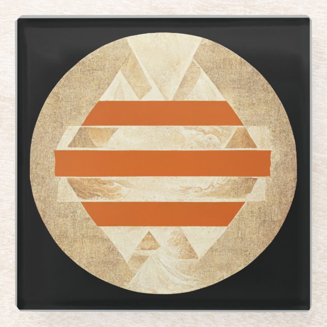 Nikias logo glass coaster (Front)