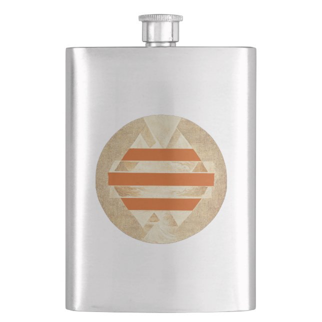 Nikias logo hip flask (Front)