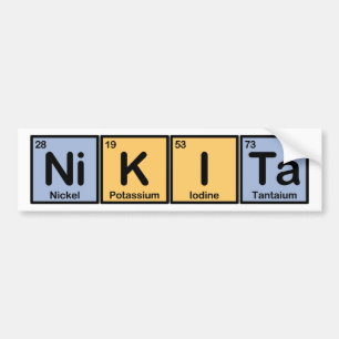 Nikita made of Elements Bumper Sticker