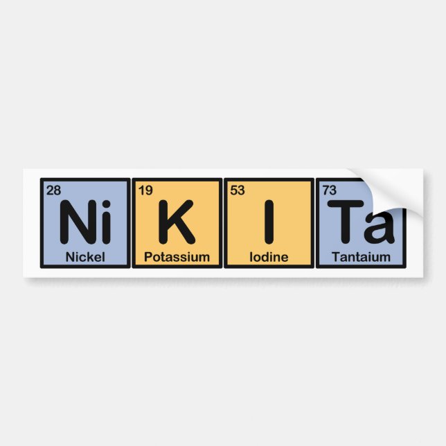 Nikita made of Elements Bumper Sticker (Front)