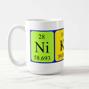 Nikita periodic table name mug