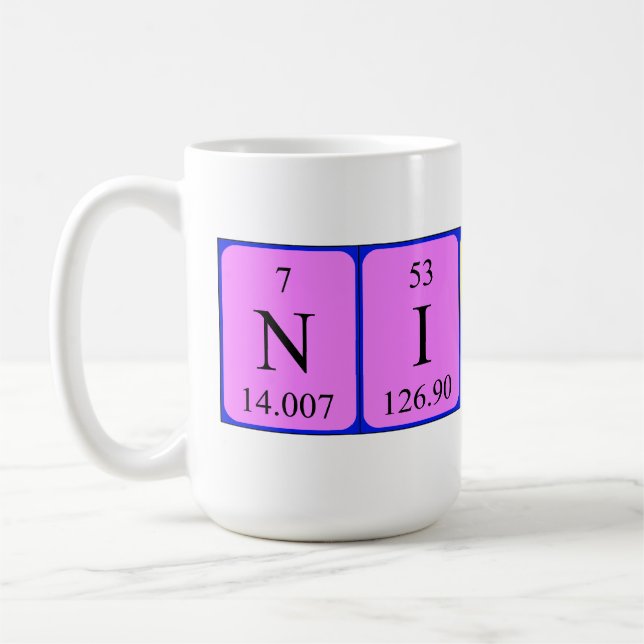 Nikita periodic table name mug (Left)
