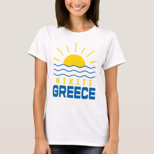 Nikiti Greece Sunshine And Sea Waves Women's T-Shirt